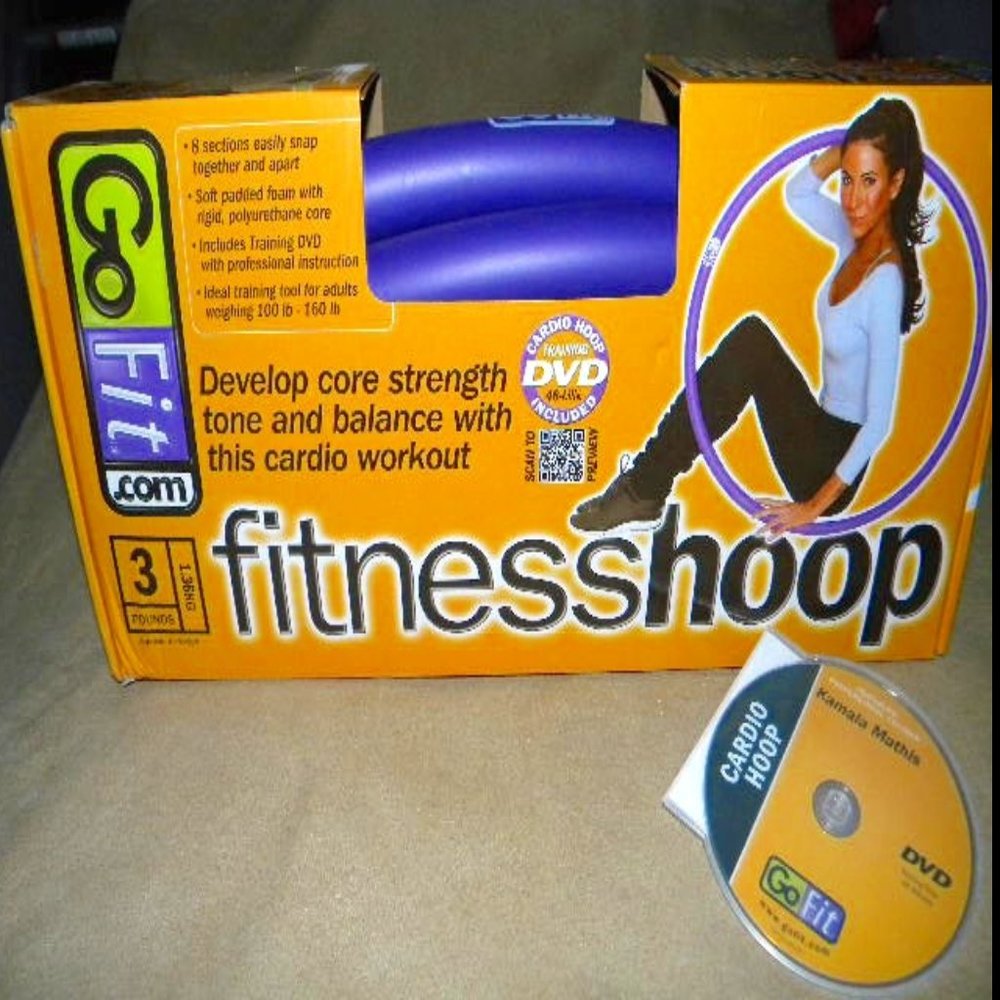 GoFit Segmented Foam-Padded Fitness Hoop w/ 46-minute DVD, Purple, 3-Pound